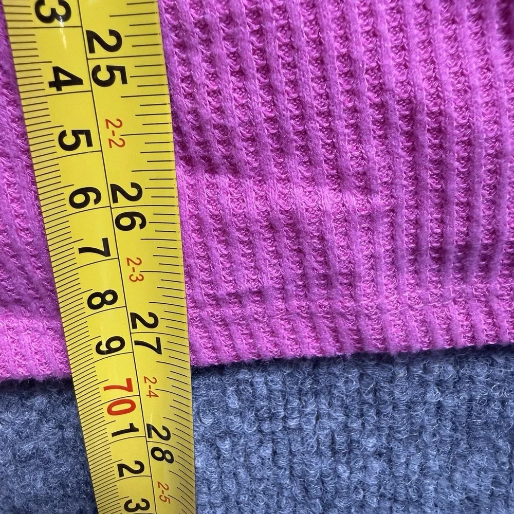 NWT Cat & Jack Girls Long Sleeve Cozy Waffle Knit Dress Pink Tiered Large 10/12